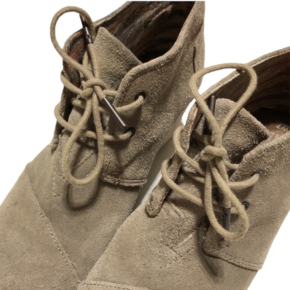 Toms Suede Wedge Booties - Picture 8 of 14